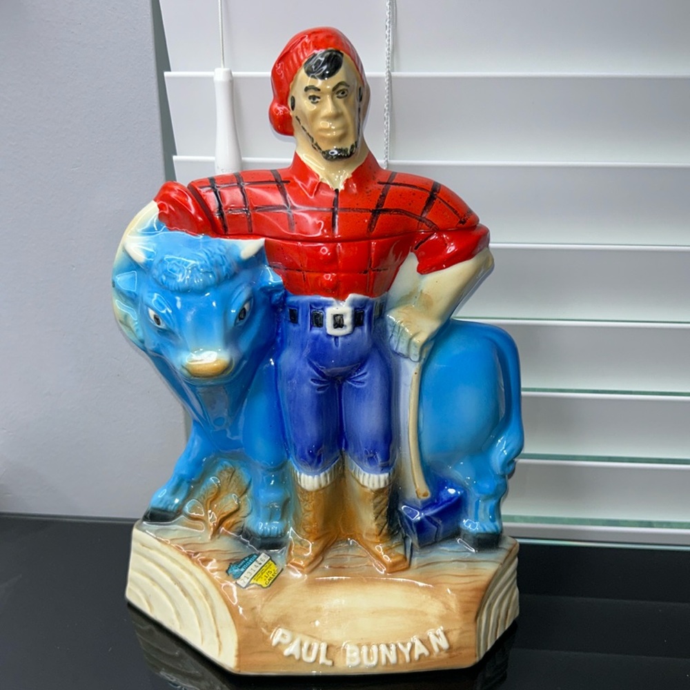 Vintage 1971 Paul Bunyan Old Mr. Boston Brandy decanter